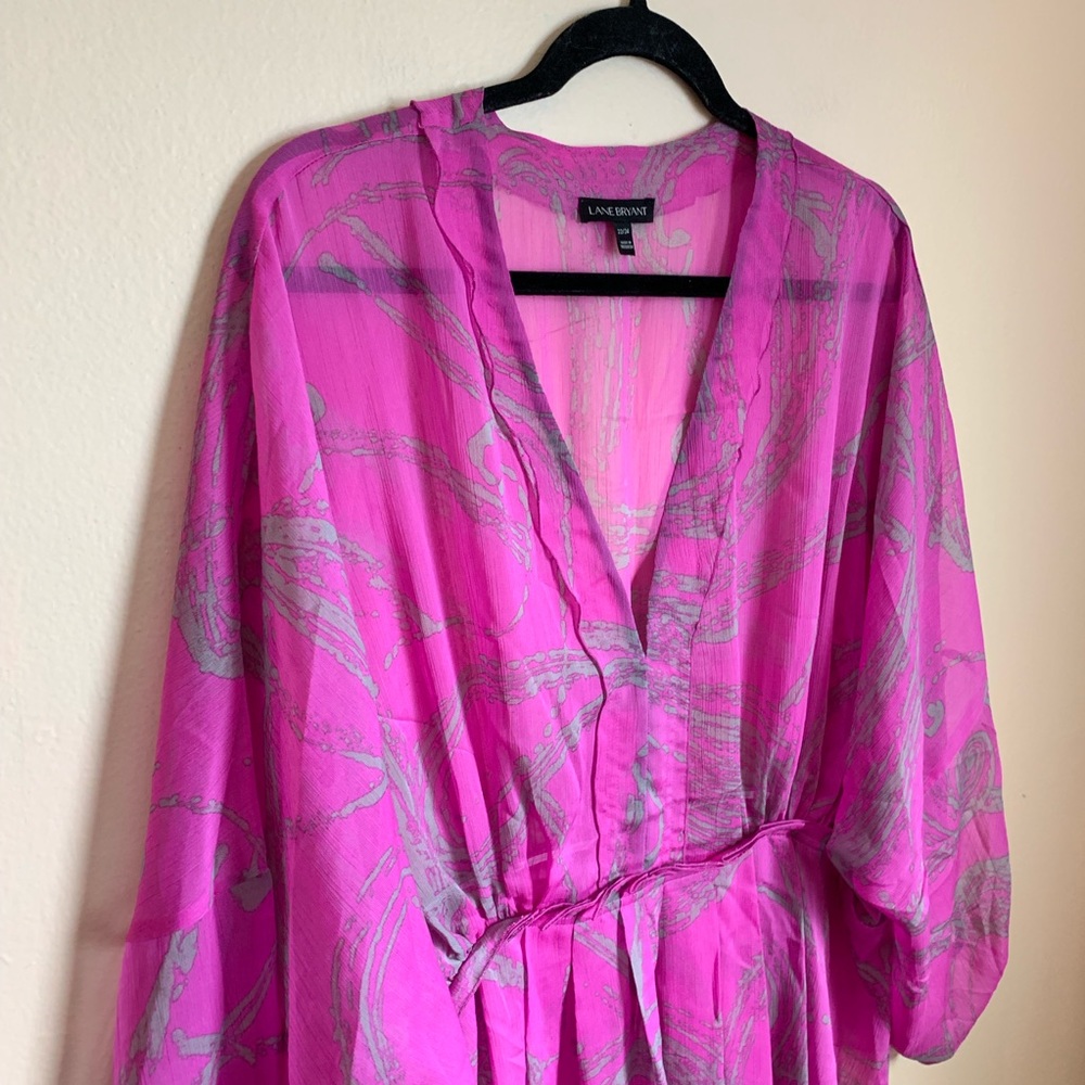 SOLD✨Lane Bryant V neck Polyester Sheer Blouse - Picture 1 of 8